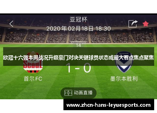 欧冠十六强本周战况升级豪门对决关键球员状态成最大看点焦点聚焦