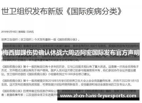 梅西脚踝伤势确认休战六周迈阿密国际发布官方声明